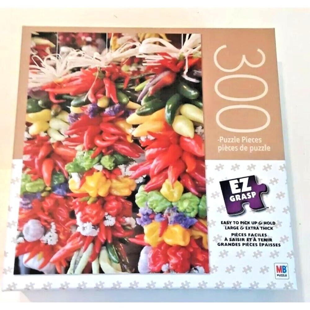 Puzzle Colorful Peppers EZ Grasp MB Milton Bradley 300 Piece 18 inch x 24 inch